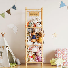 SpaceAid stuffed animal storage organizer vertical storage lifts toys off the floor