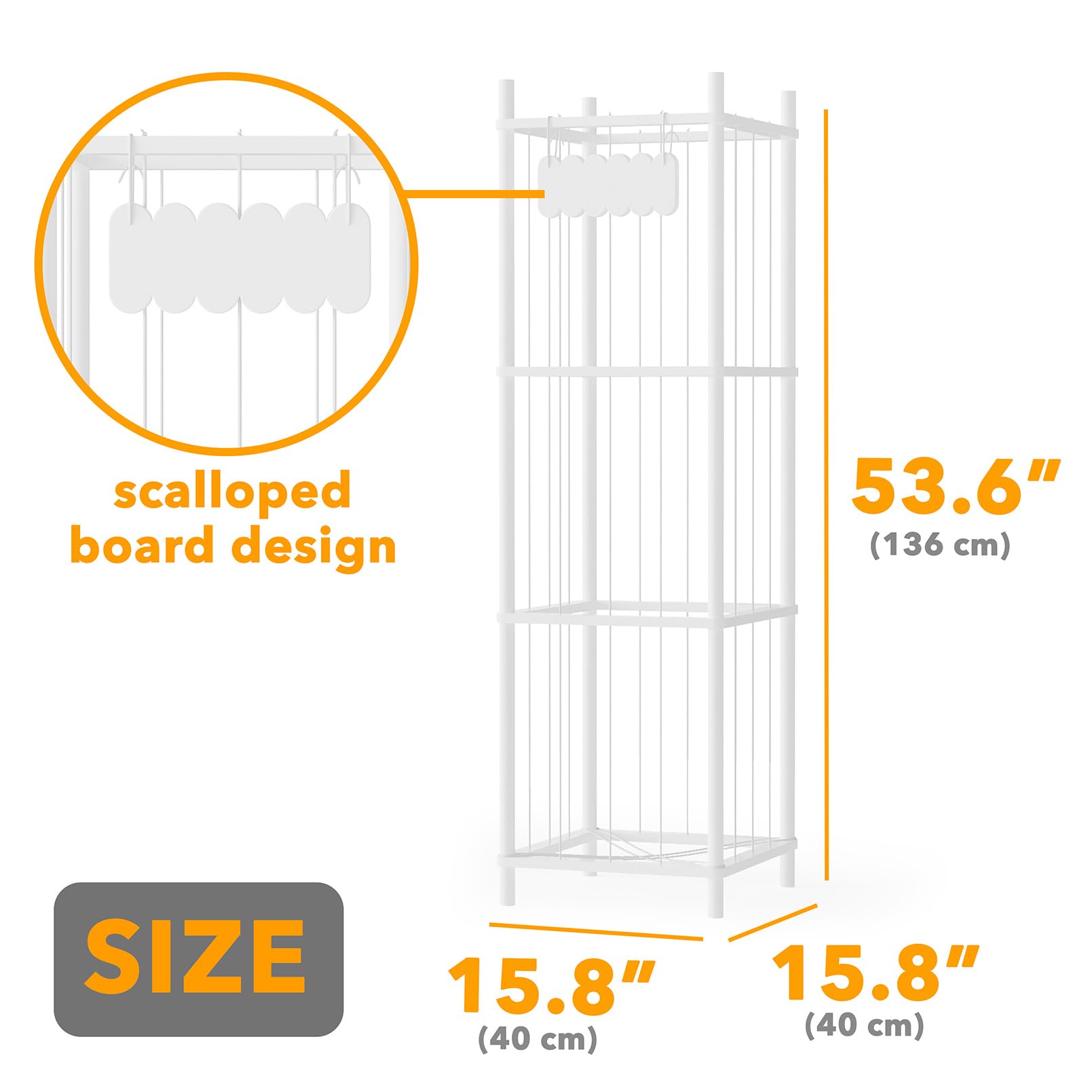 SpaceAid stuffed animal storage organizer wooden bars reinforce sturdy, child-safe construction.