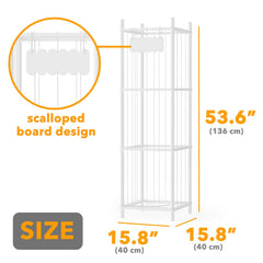 SpaceAid stuffed animal storage organizer wooden bars reinforce sturdy, child-safe construction.