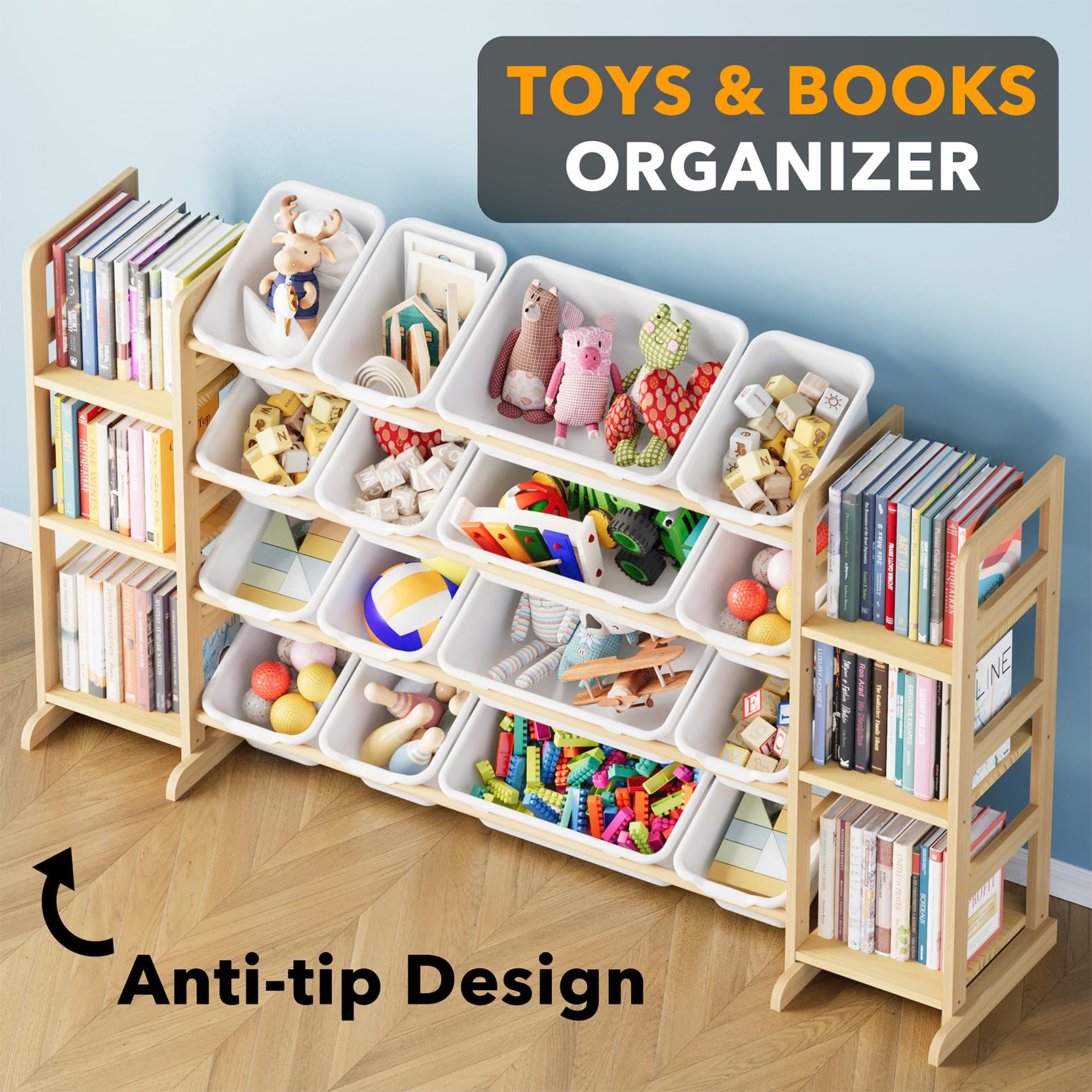 SpaceAid toy bin assembly easy with clear instructions.