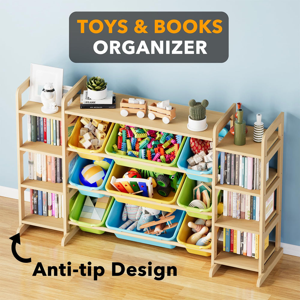 SpaceAid toy storage in a bedroom playroom setup for clutter-free surfaces.