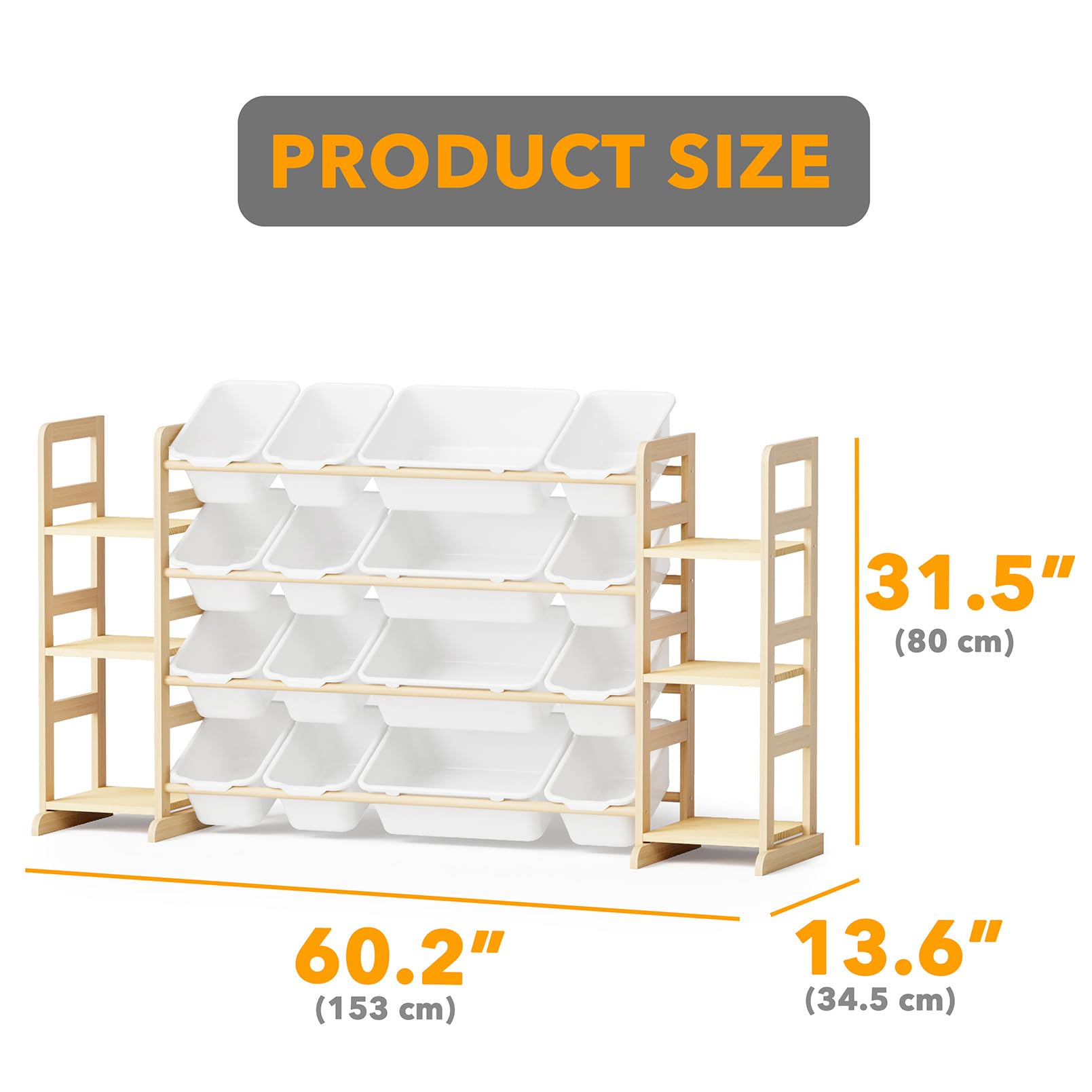 SpaceAid toy storage bins with 16 sections support quick cleanup and kid-friendly sorting.