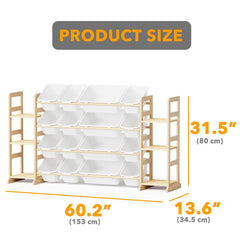 SpaceAid toy storage bins with 16 sections support quick cleanup and kid-friendly sorting.