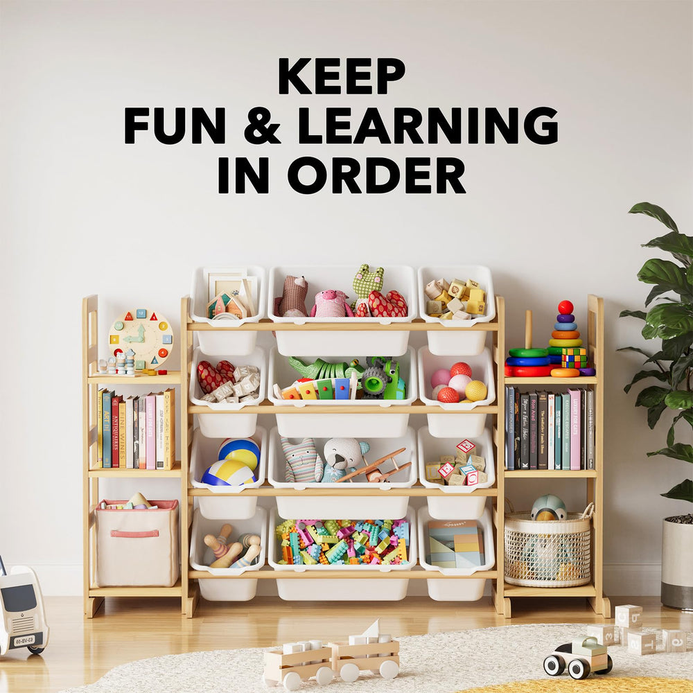 SpaceAid toy storage easy assembly enables quick setup.