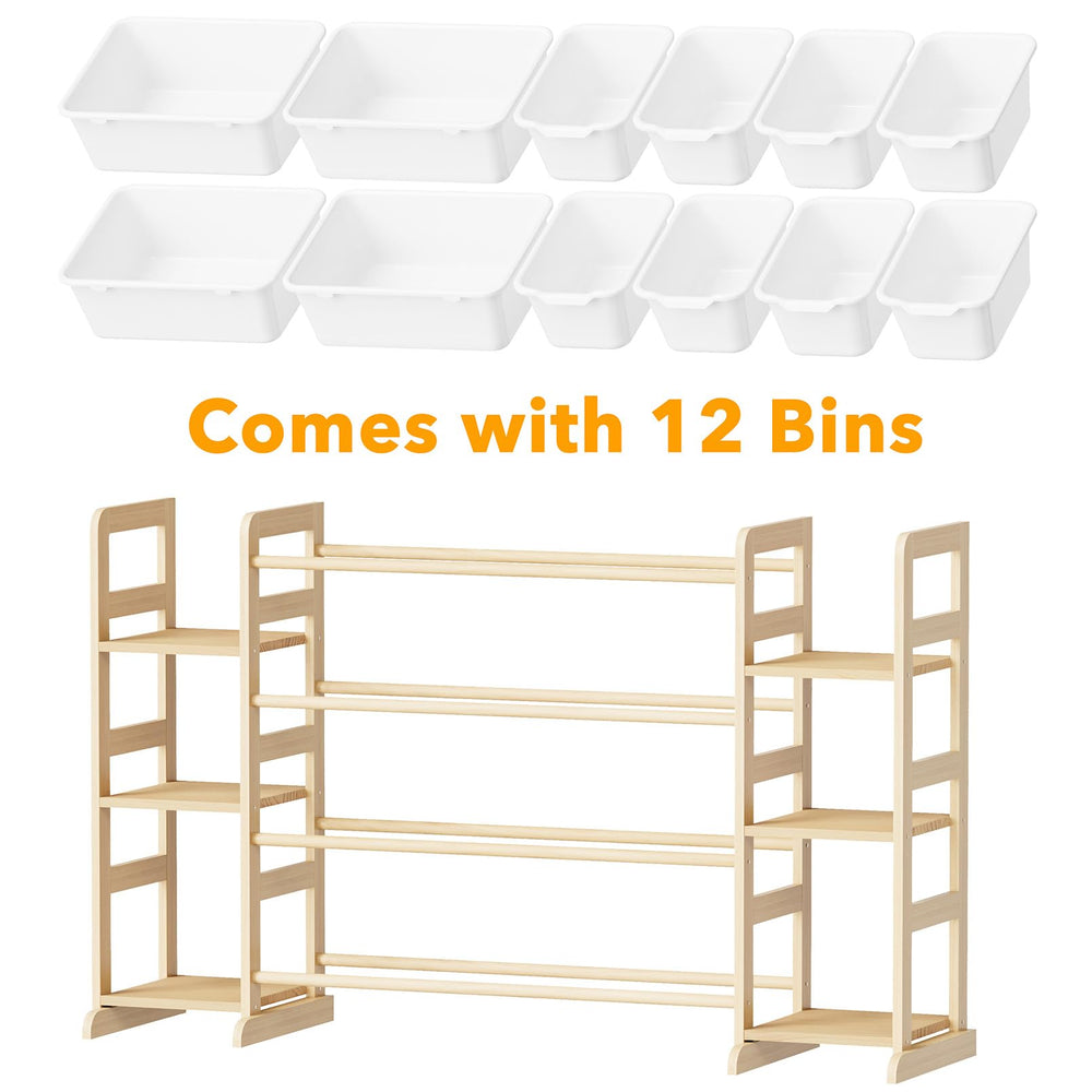 SpaceAid toy storage playroom organizer helps tidy rooms and encourage sorting.