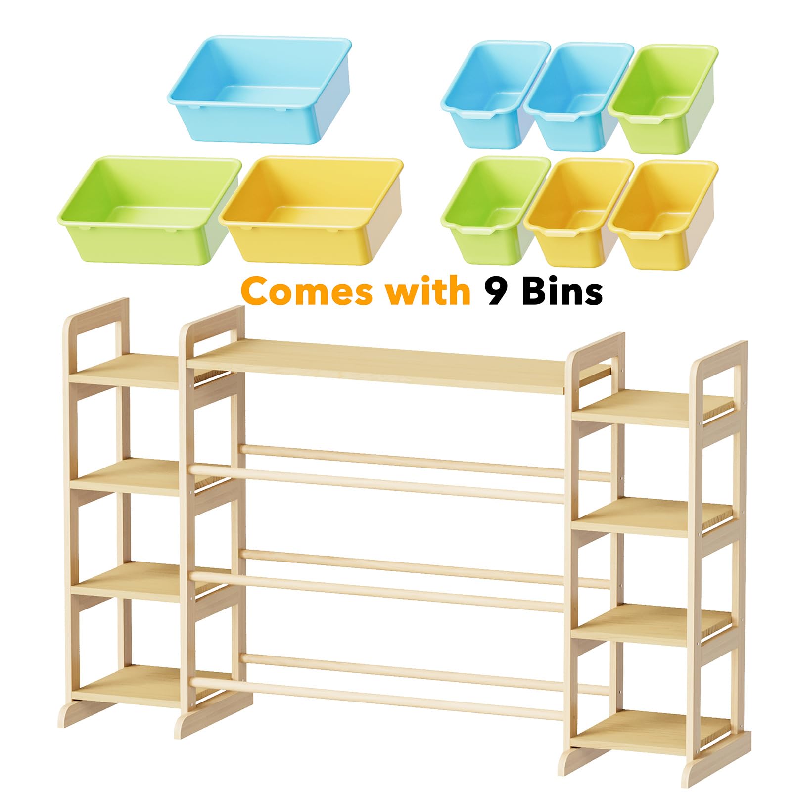 SpaceAid rounded edges and stable base reduce tipping for safe kids' room use.
