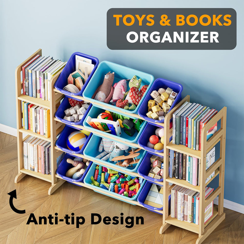SpaceAid toy storage wood frame — sturdy pine construction supports active playrooms.