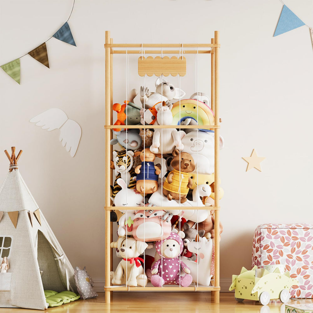 SpaceAid wooden cage assembly image highlights sturdy frame for safe nursery storage and space-saving
