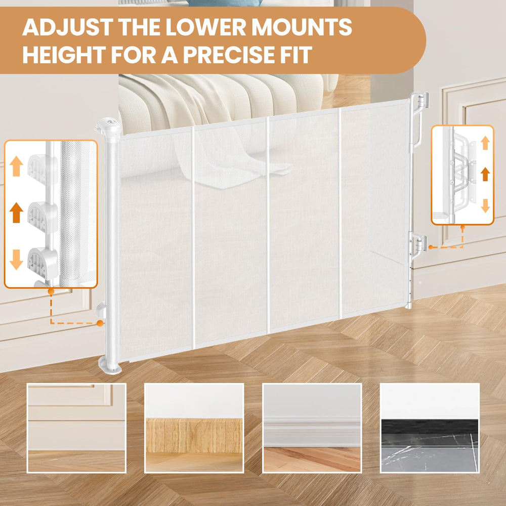 Spaceany adjustable-mount installation highlights simple setup on walls with or without baseboards.