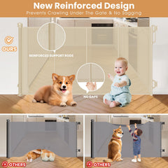 Spaceany gate with one-hand operation demonstrates easy use while carrying items.