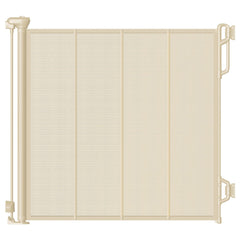 Spaceany reinforced retractable gate in closed view illustrates sturdy barrier for doorways.