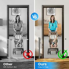 SPACEANY gate baseboard-fit demonstrates versatile mounting on uneven walls.