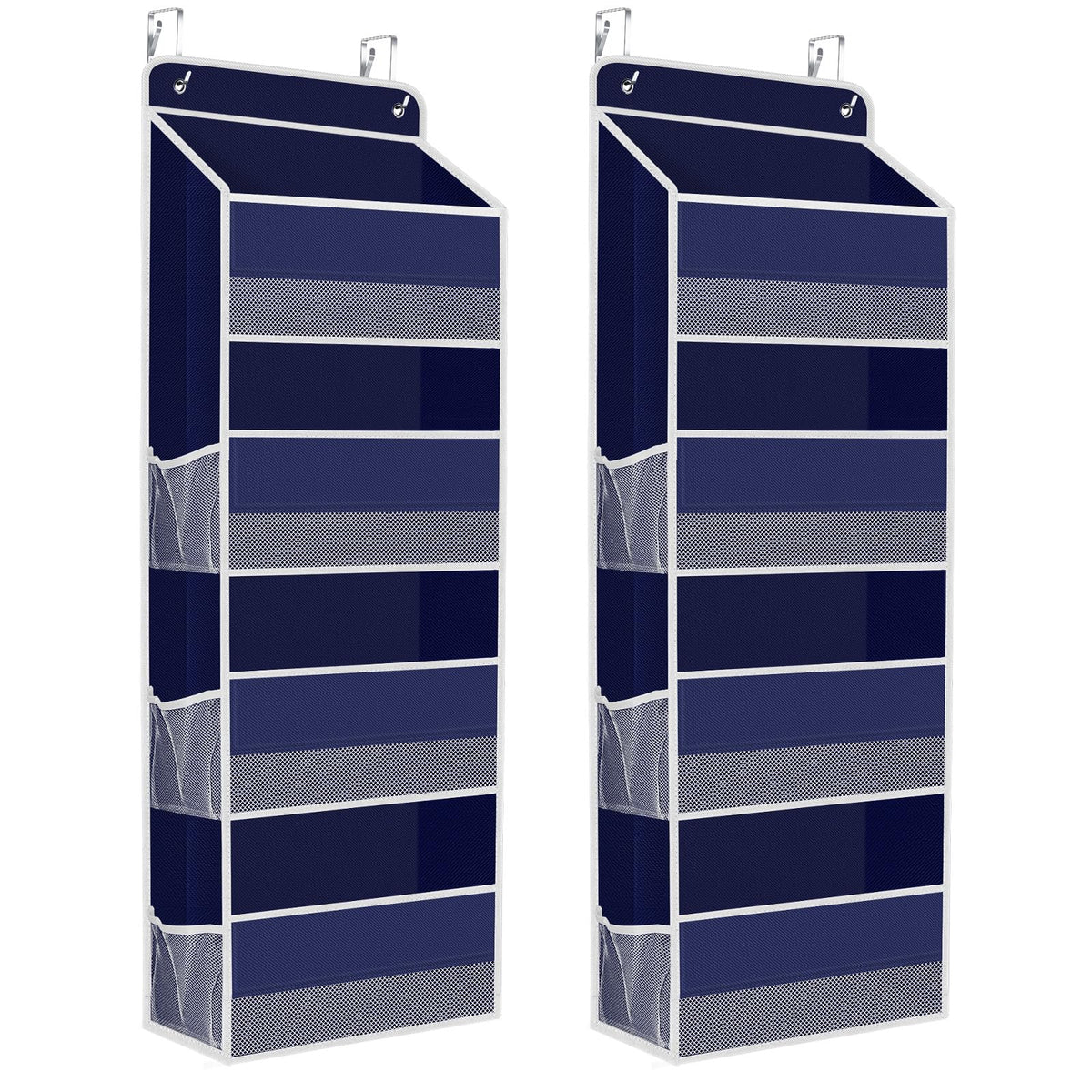 SpaceHacks 2-pack over-the-door organizer in blue for convenient pantry storage