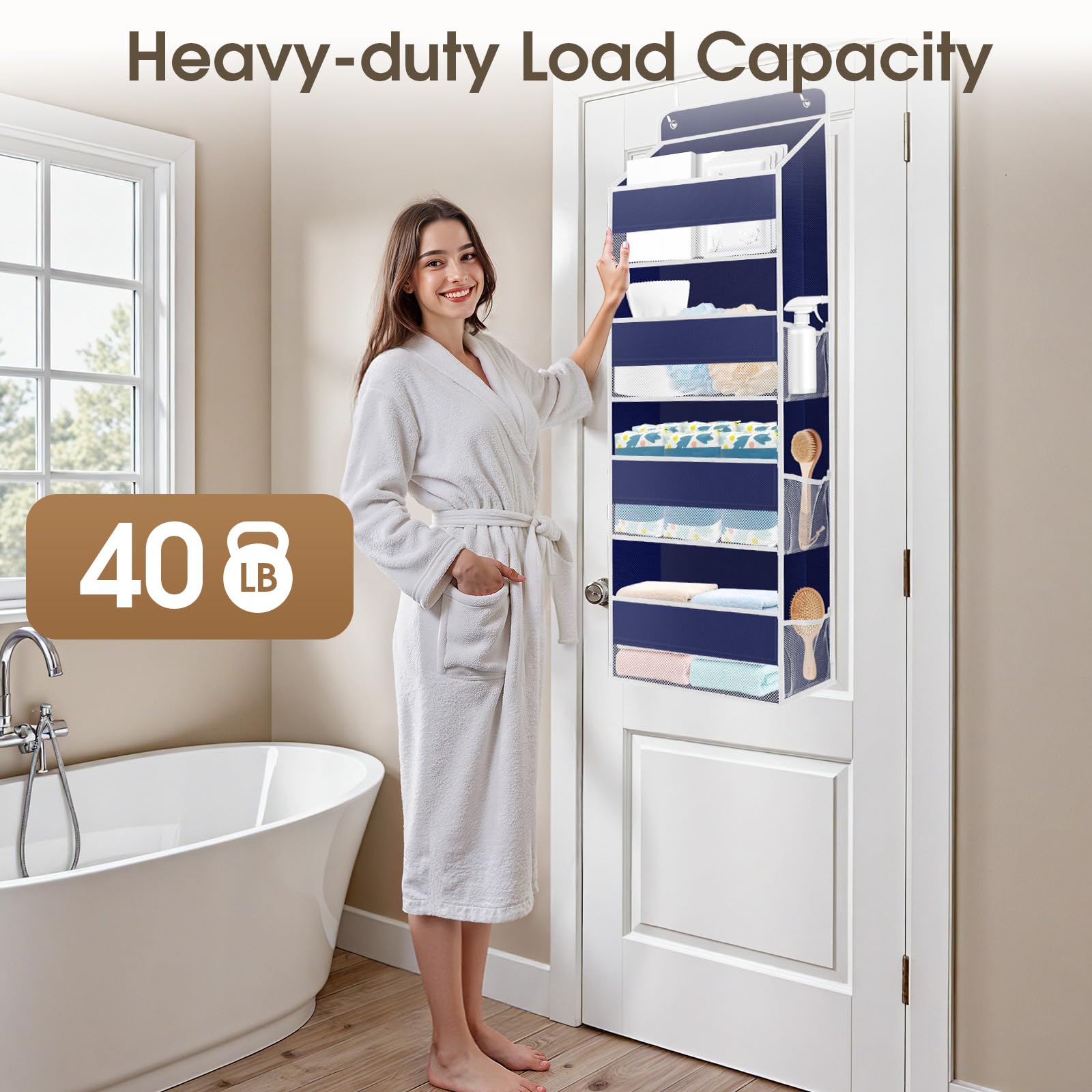 SpaceHacks 40lbs load capacity bottom reinforcement ensures stable storage