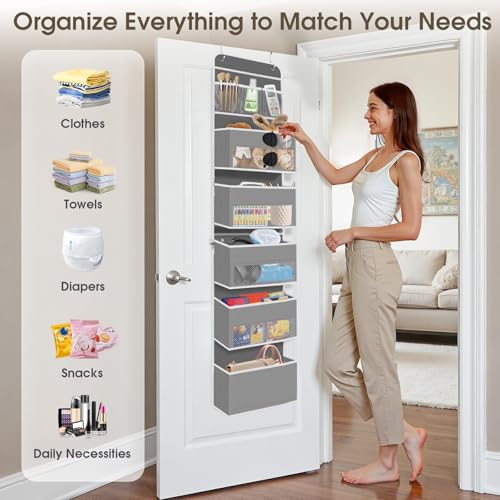 SpaceHacks versatile-use image shows pantry, nursery, and bathroom organization in one.