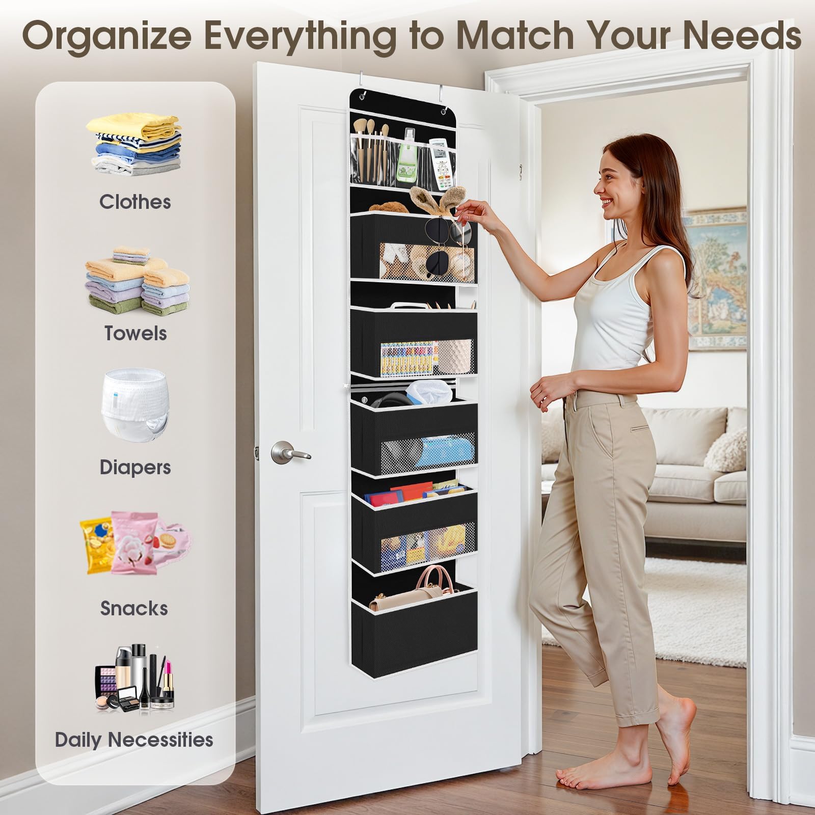 SpaceHacks organizer used in pantry, nursery, and bathroom showing versatile spaces.