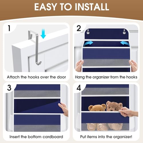 SpaceHacks door organizer mesh pockets closeup highlights see-through storage