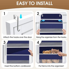 SpaceHacks door organizer mesh pockets closeup highlights see-through storage