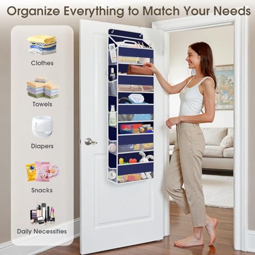 SpaceHacks organized closet scene demonstrates versatile, behind-the-door storage in daily life