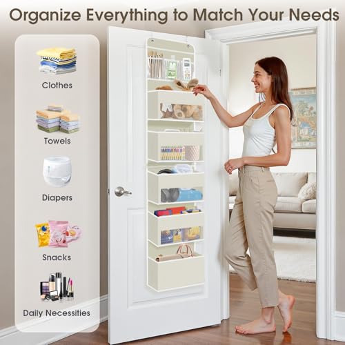 SpaceHacks beige pantry and nursery setup demonstrates organized storage