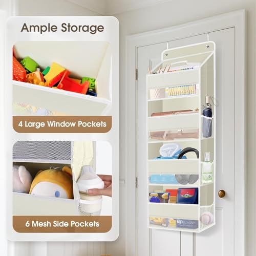 SpaceHacks door organizer fits most doors and sits flush