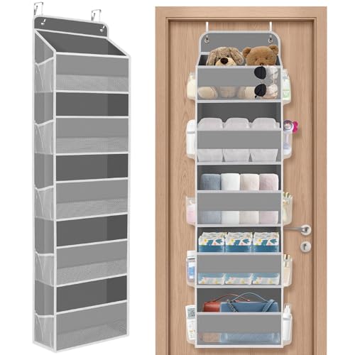 SpaceHacks over-the-door organizer front view shows roomy pockets for easy access