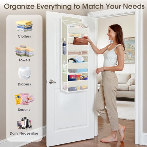 SpaceHacks versatile door organizer ideal for pantry, nursery, and bathroom storage