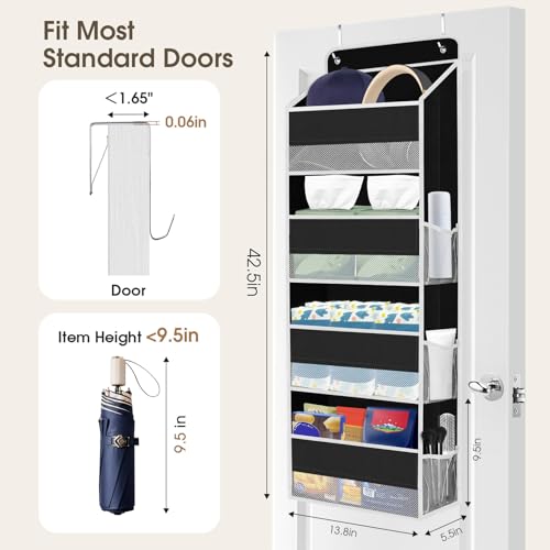 SpaceHacks see-through mesh pockets reveal contents for fast pantry organization.