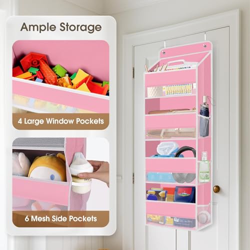 SpaceHacks see-through mesh pockets provide quick visibility of stored items.