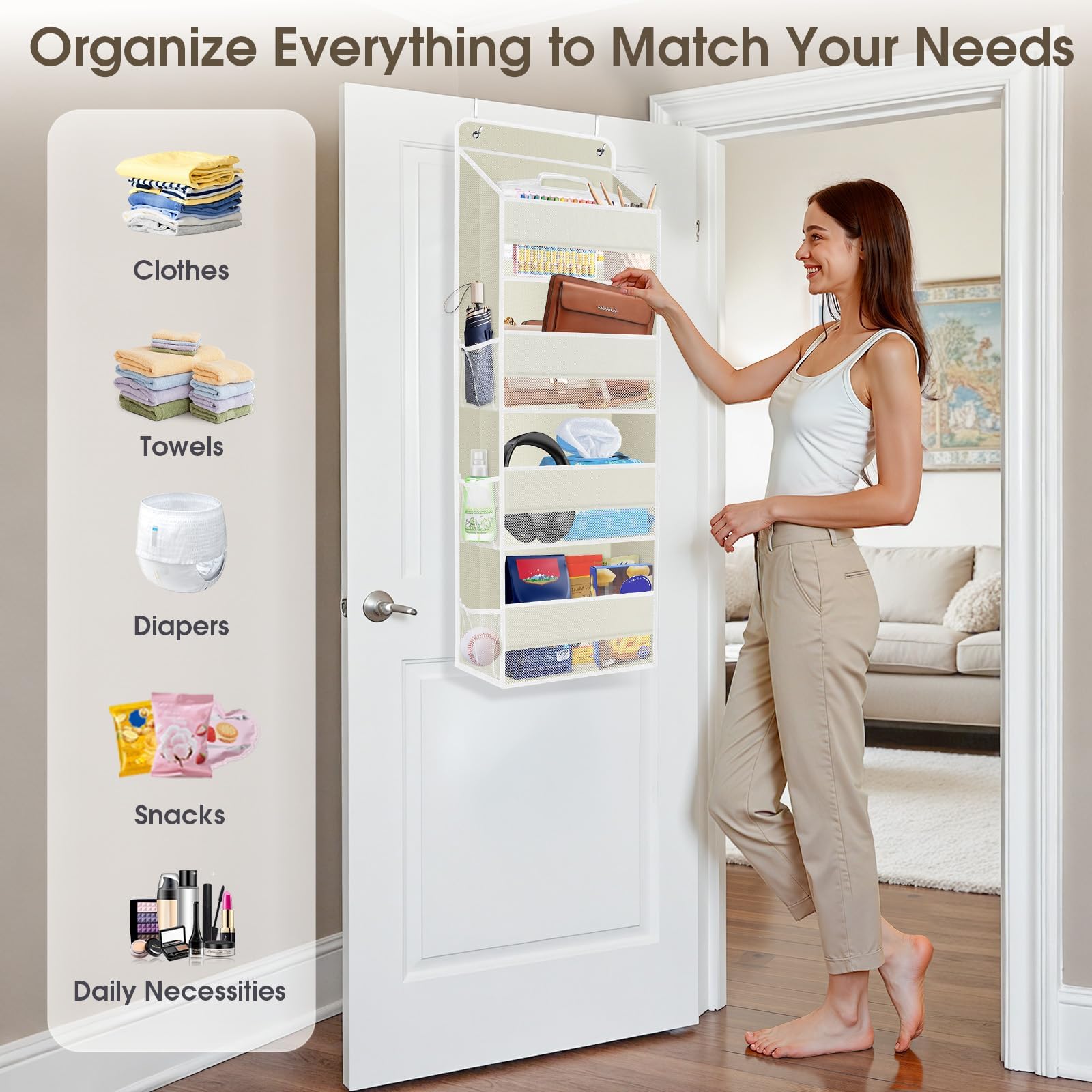 SpaceHacks two-pack on-door organizer offers extra capacity without clutter