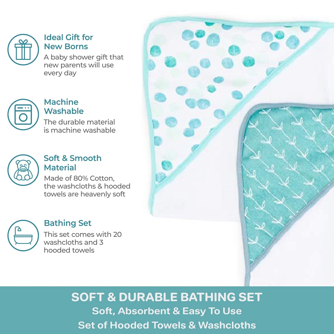 Spasilk 23-piece gift set packaging highlights practical baby bath essentials