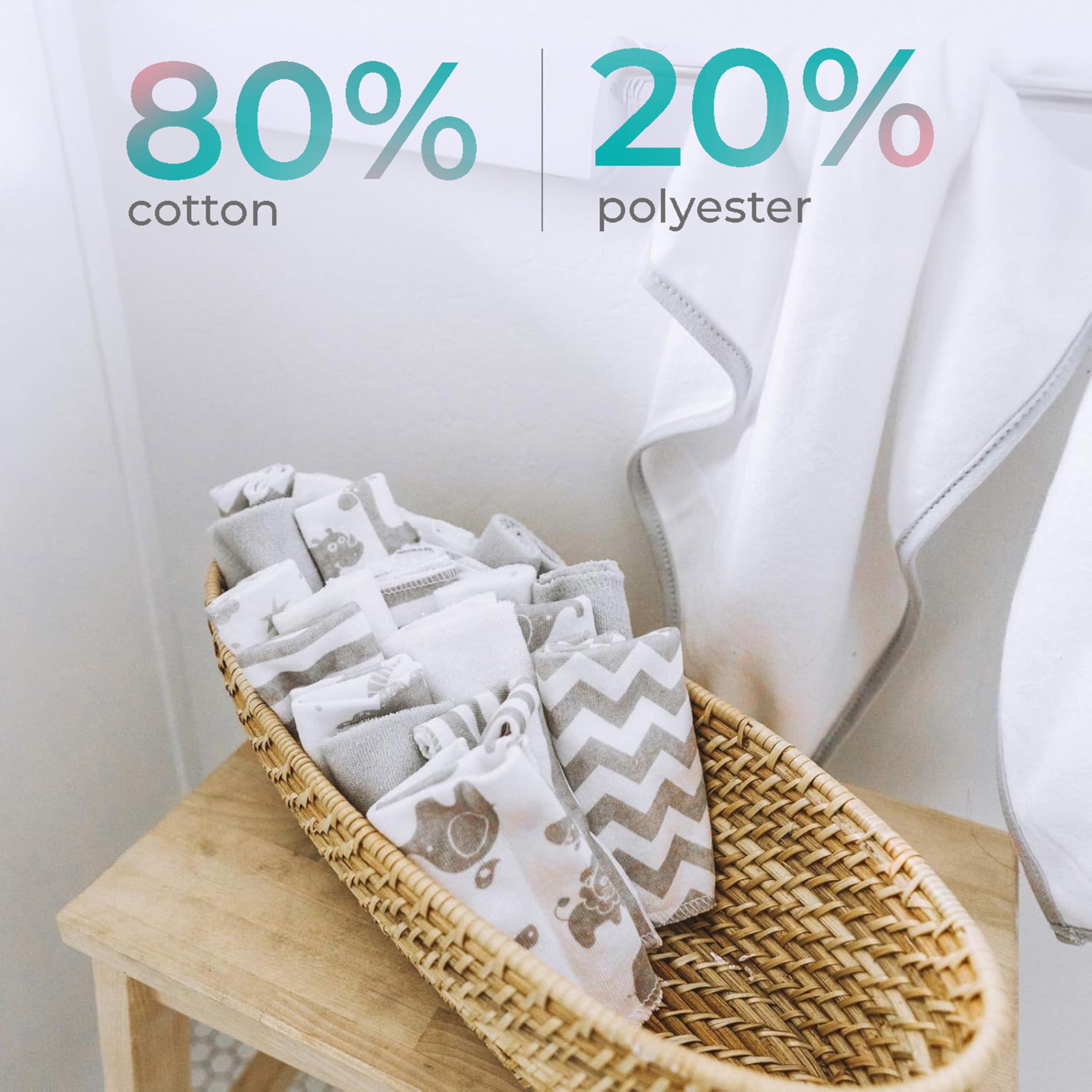 Spasilk baby washcloths arranged as a thoughtful baby shower gift.