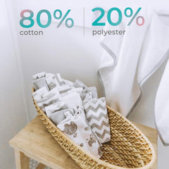 Spasilk baby washcloths arranged as a thoughtful baby shower gift.