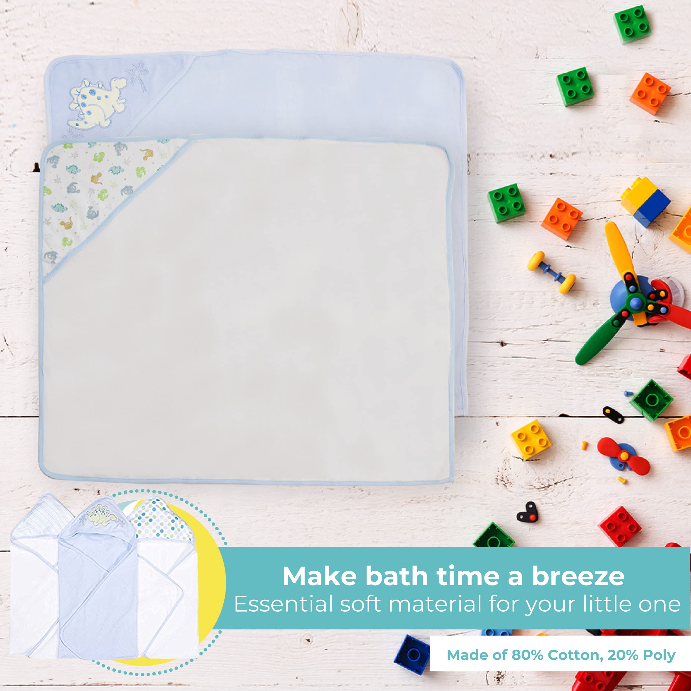 Spasilk dino-print towel folding shot showcases cheerful bath routine for newborns