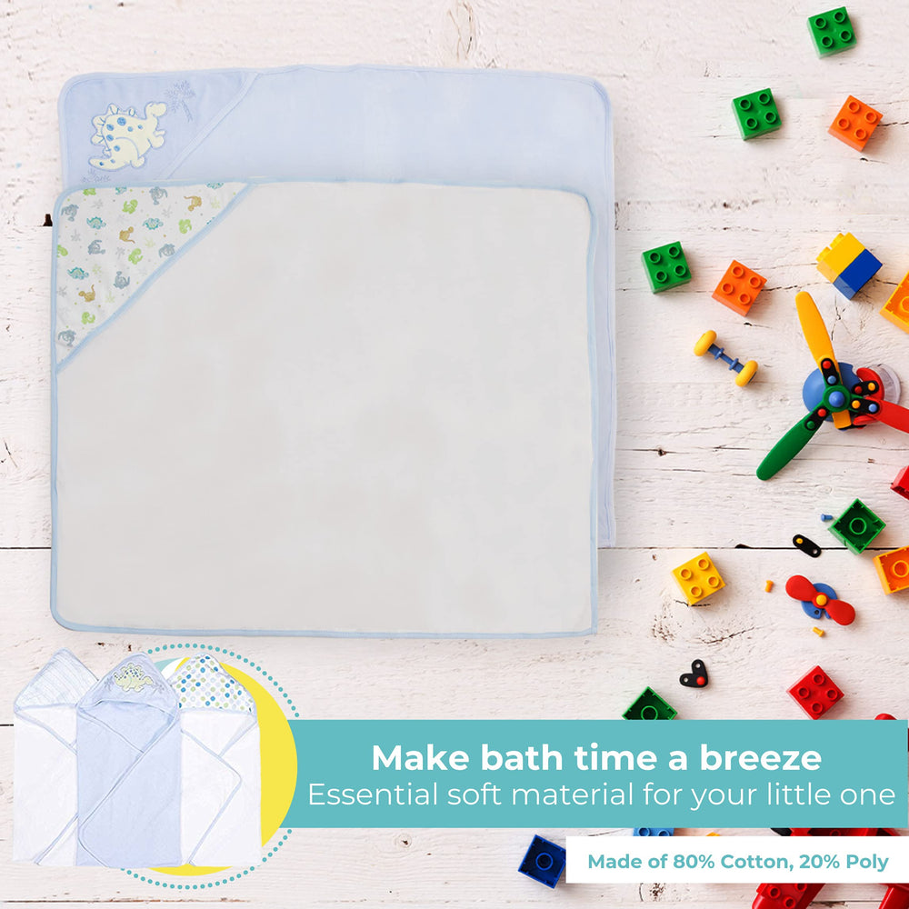 Spasilk dino-print towel folding shot showcases cheerful bath routine for newborns