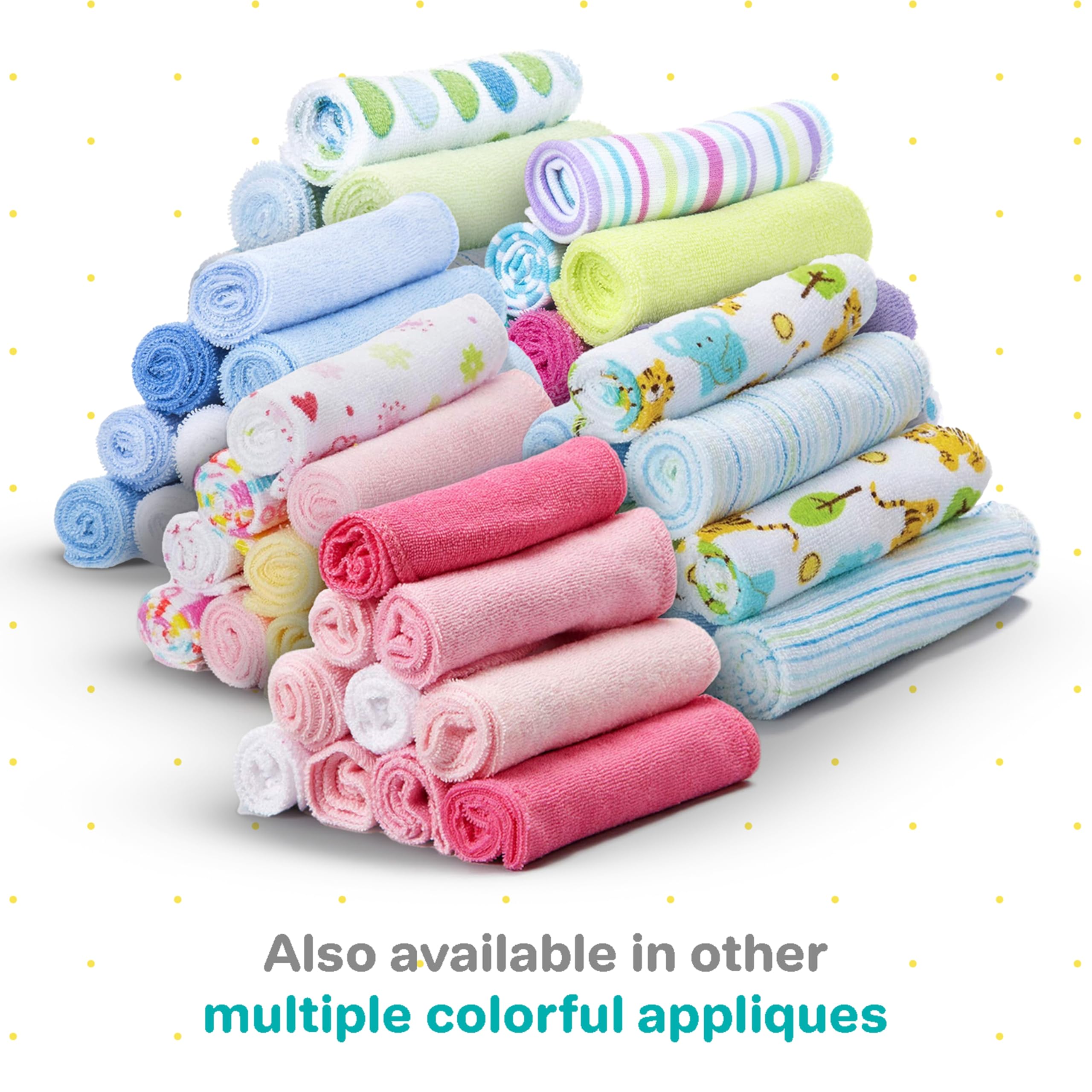 Spasilk gift-ready blue washcloths ideal for baby showers.