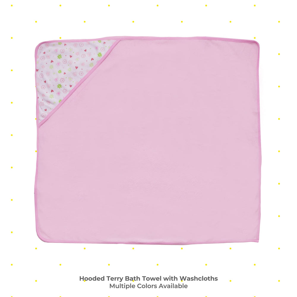 Spasilk hooded baby towel pink butterfly detail—soft appliqué enhances baby comfort