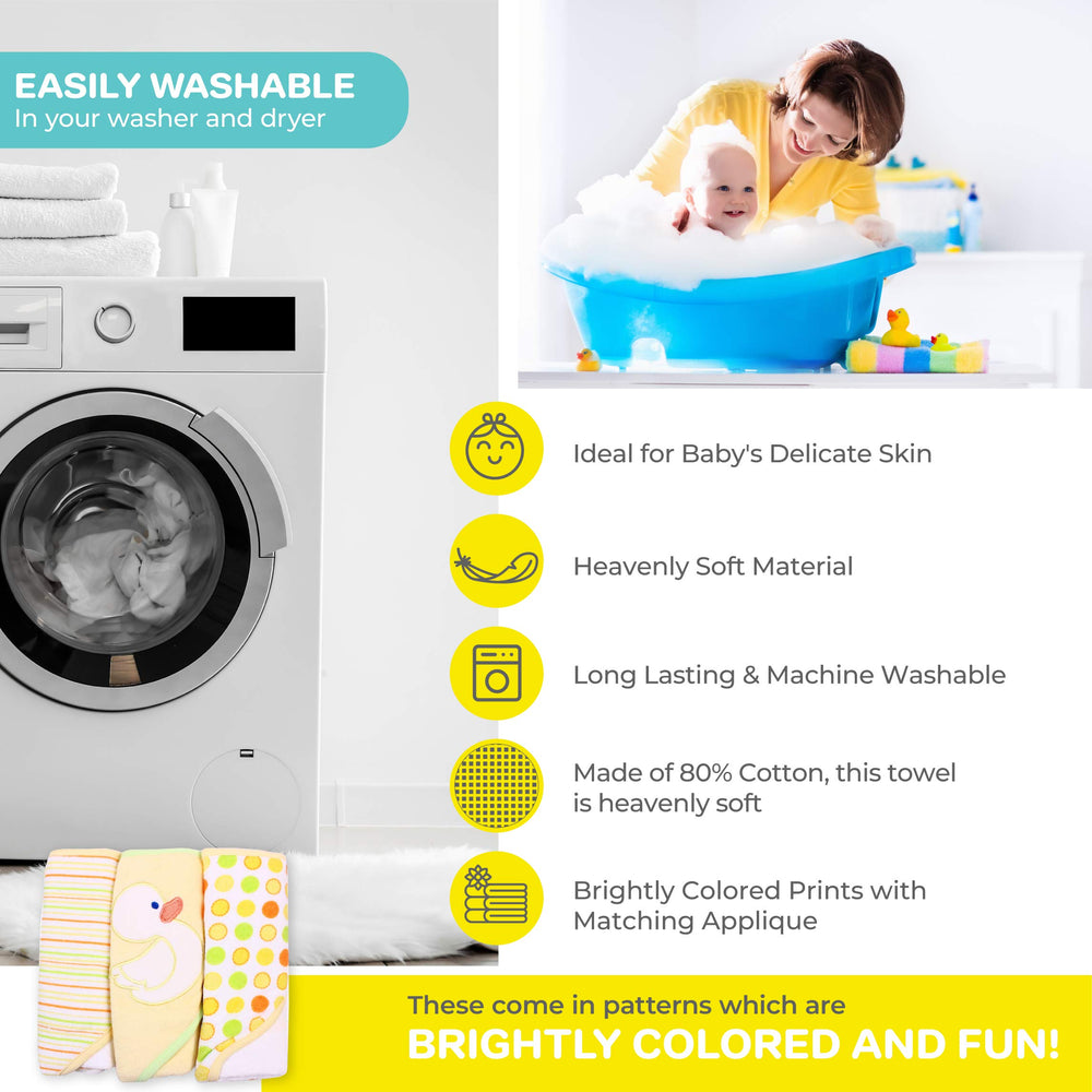 Spasilk hooded towel fabric is durable and machine-wash friendly for busy parents