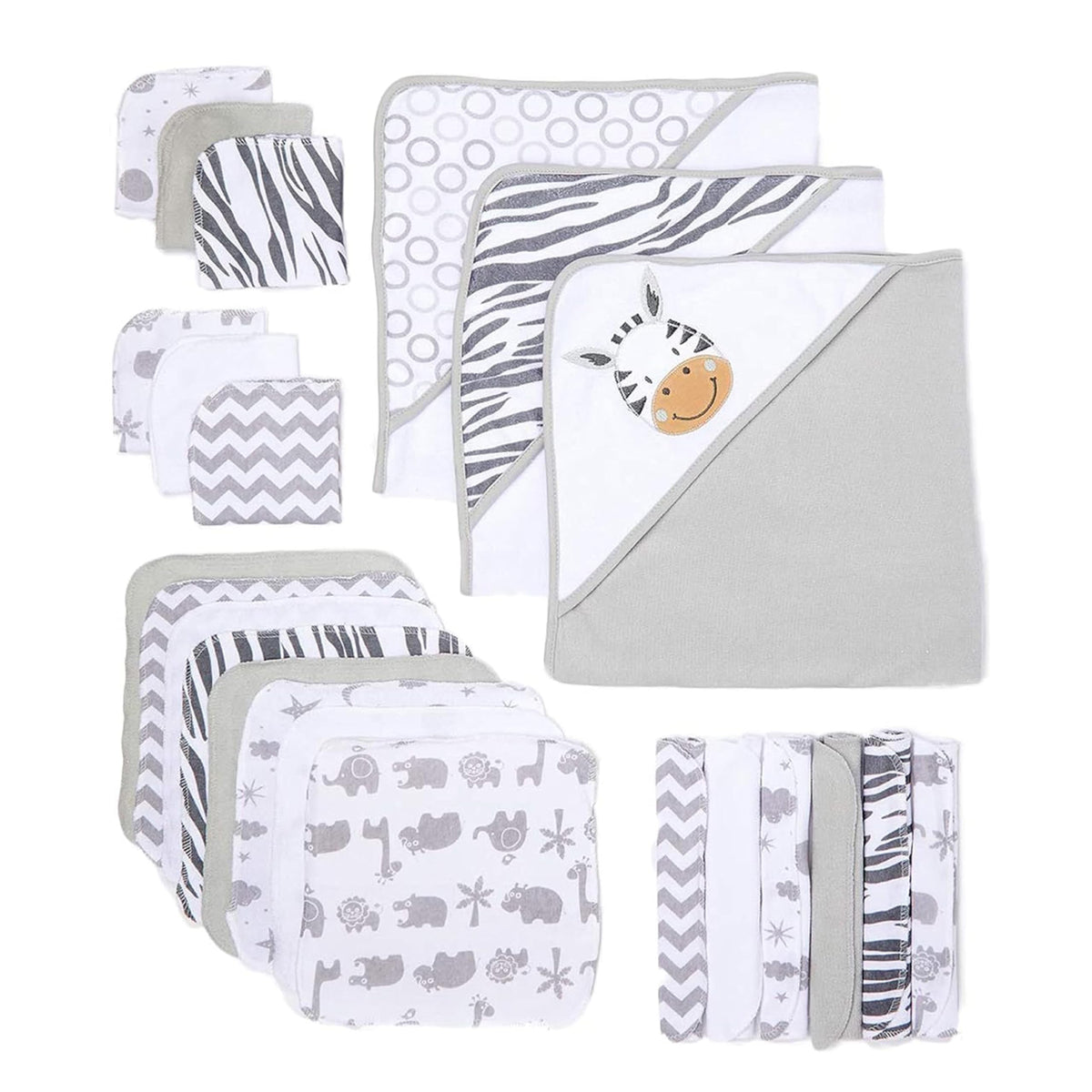 Spasilk hooded towel white zebra close-up showing soft terry for newborn warmth.