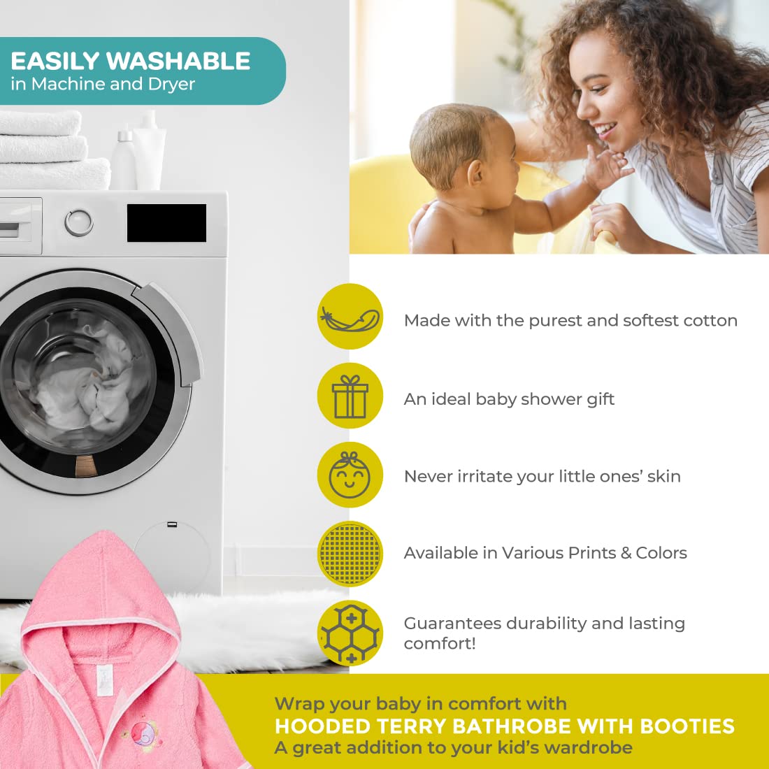 Spasilk machine washable bathrobe for easy care