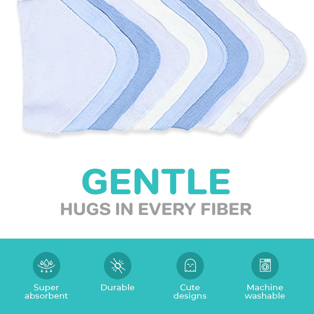 Spasilk machine-washable cotton blend washcloths for easy care.