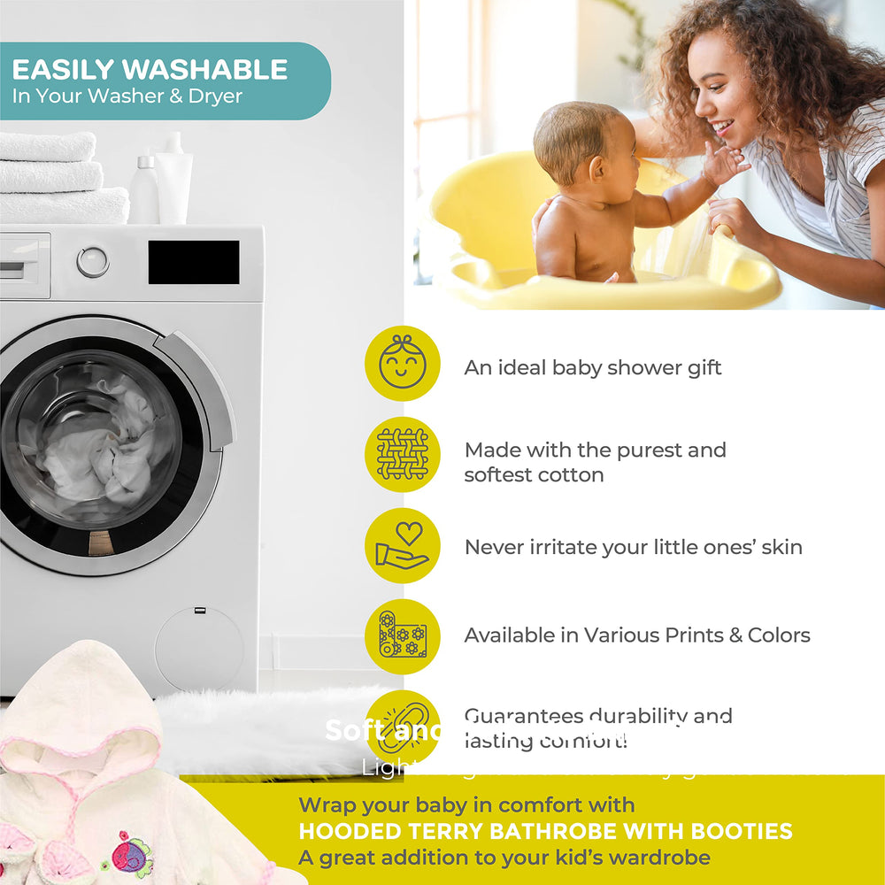 Spasilk one-size baby bathrobe fits growing infants easily