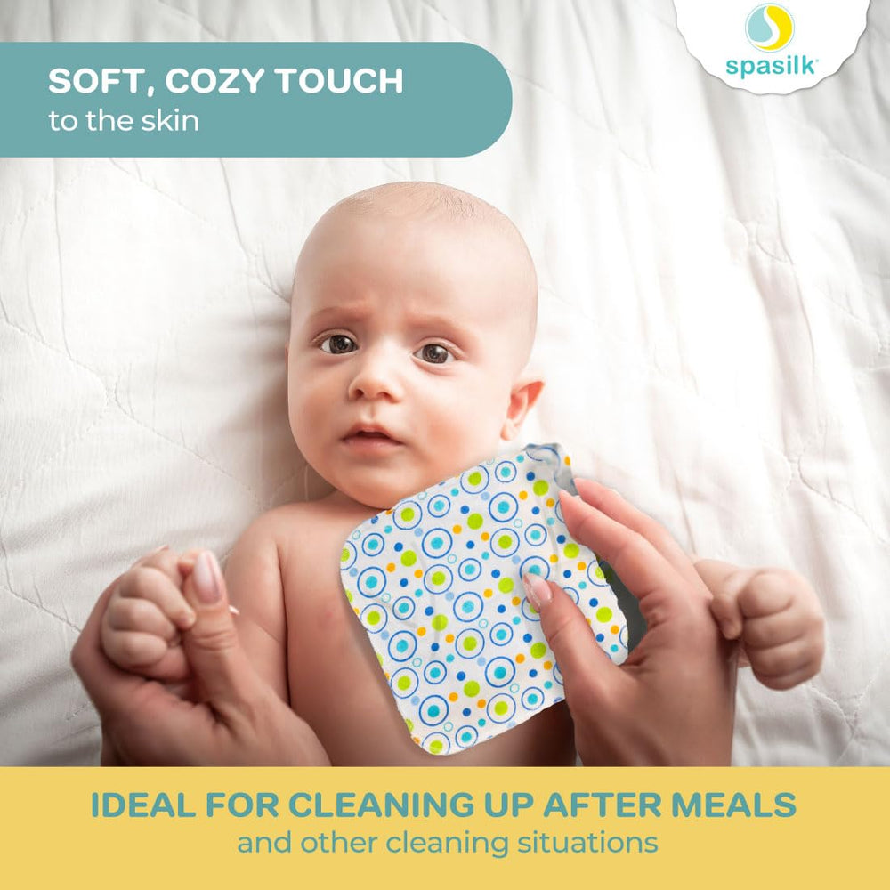 Spasilk plush terry fabric remains soft after washes for long lasting comfort