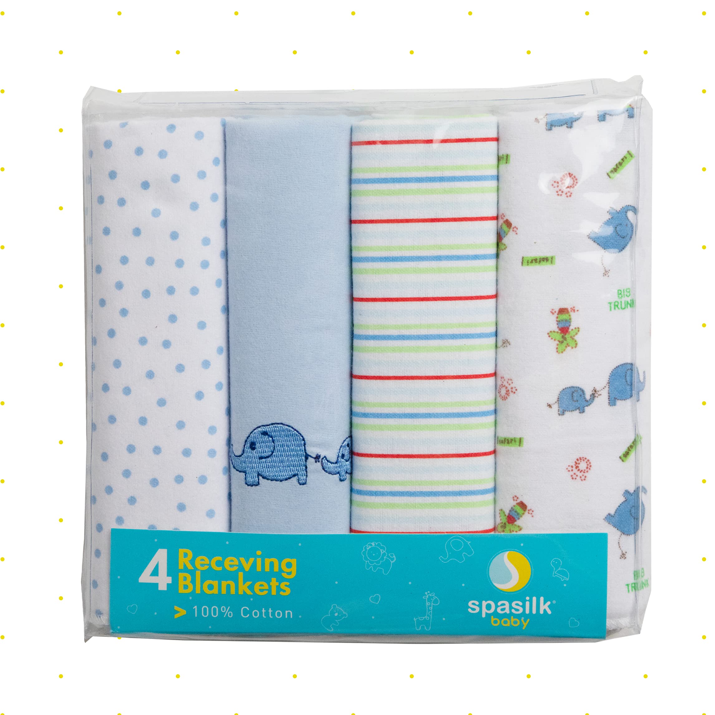 Spasilk Receiving Blanket blue car-seat-use kept handy for on-the-go warmth.