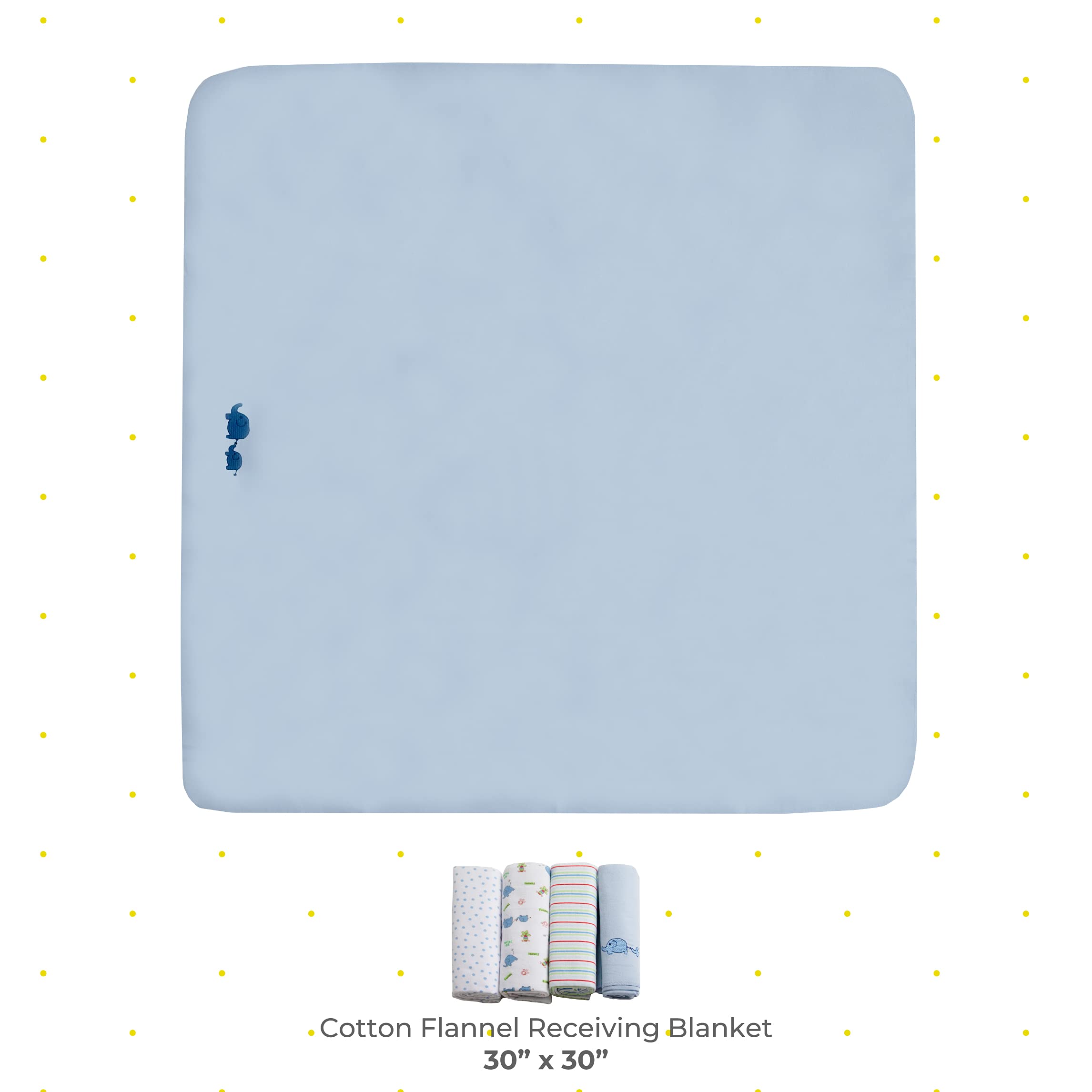 Spasilk Receiving Blanket blue folded-crib for crib time and soothing nap cuddles.