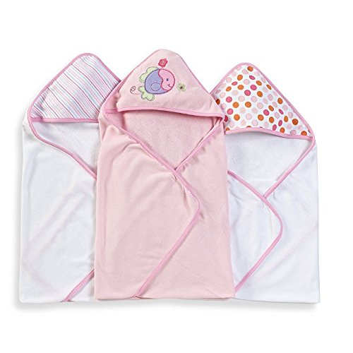 Spasilk soft, absorbent hooded towel for quick drying and baby comfort.