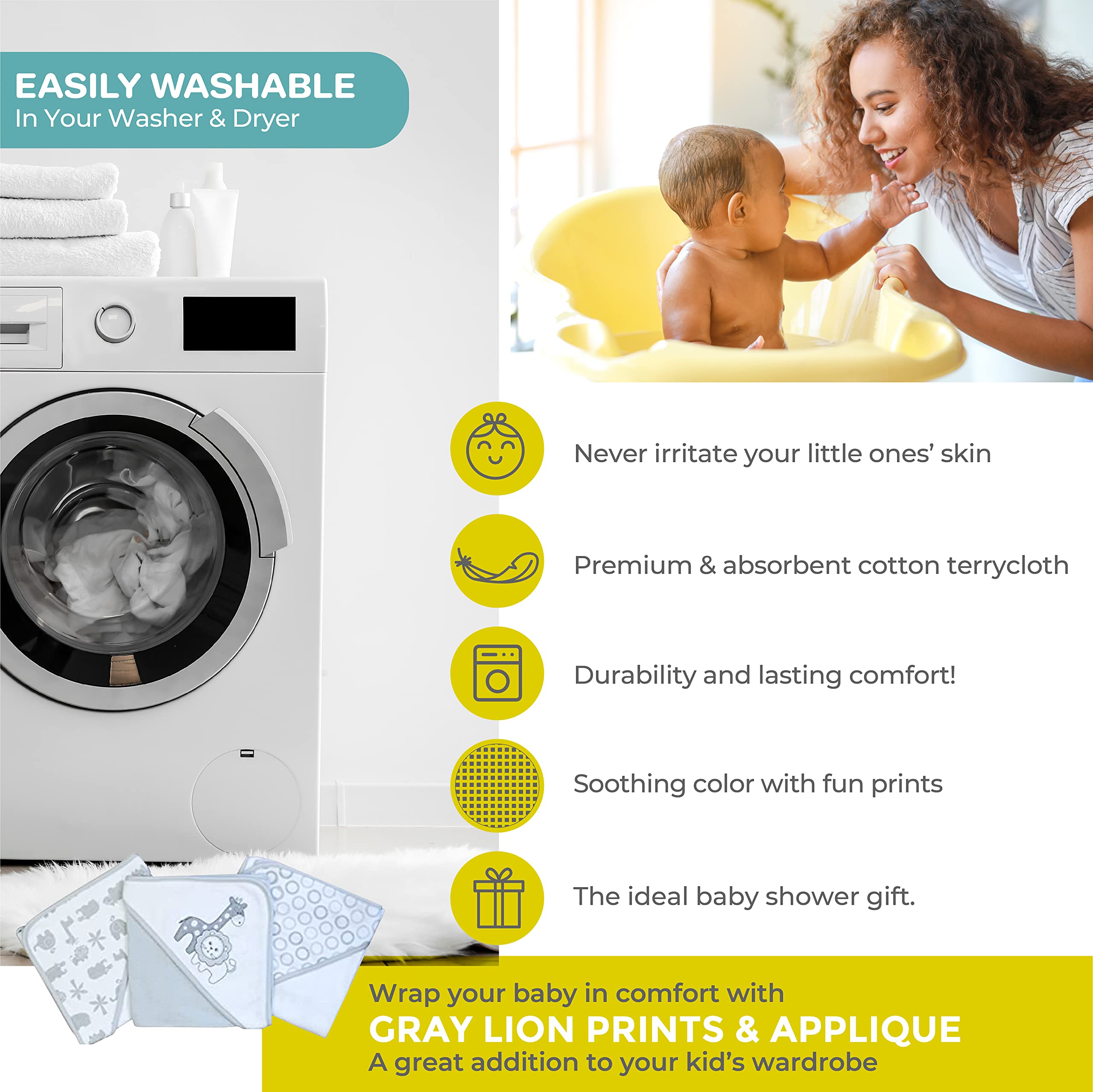 Spasilk soft cotton terry bath items ready for everyday bath time