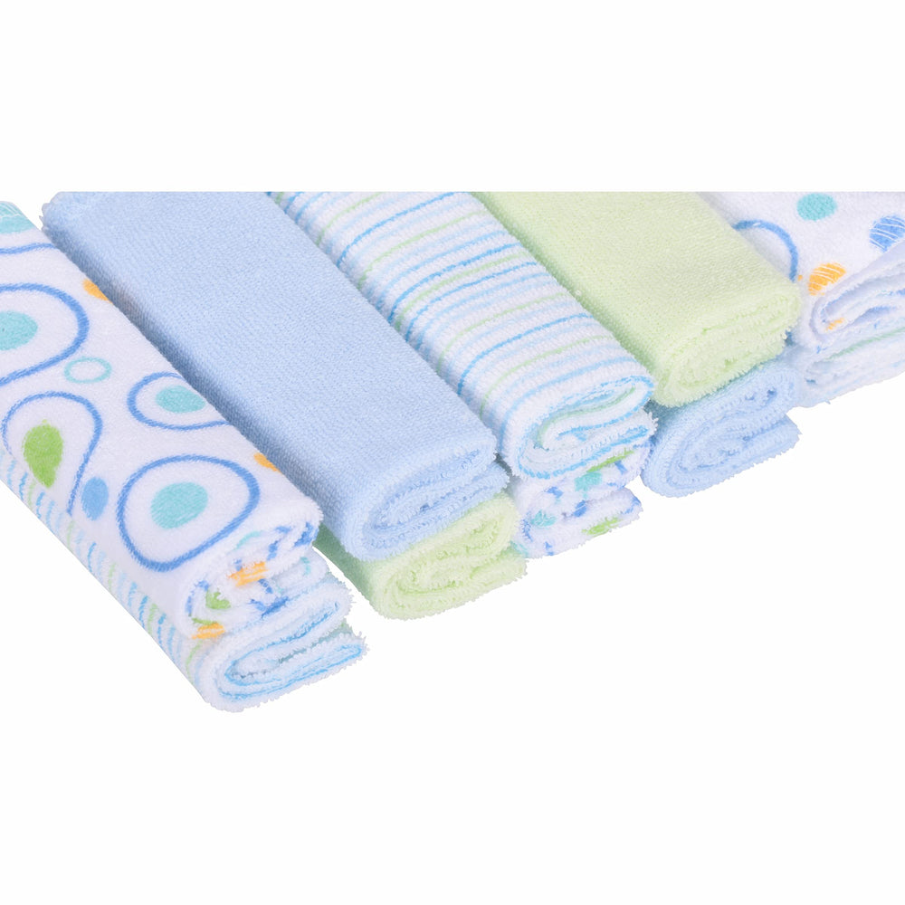 Spasilk baby towels blue circles set makes a thoughtful gift for new parents.
