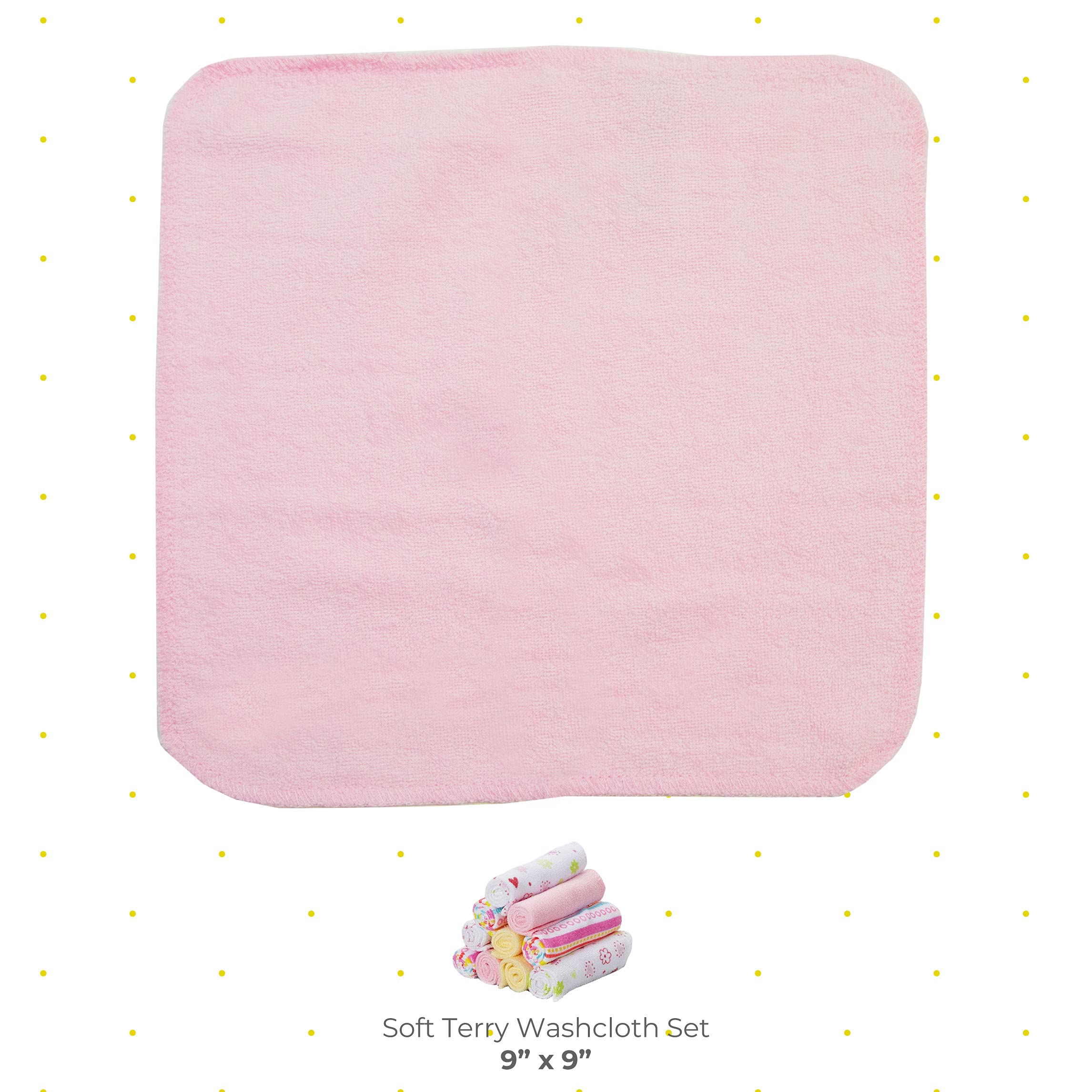 Spasilk washcloth wipes pink-lines-pattern close-up highlighting the soft texture for gentle cleansing.
