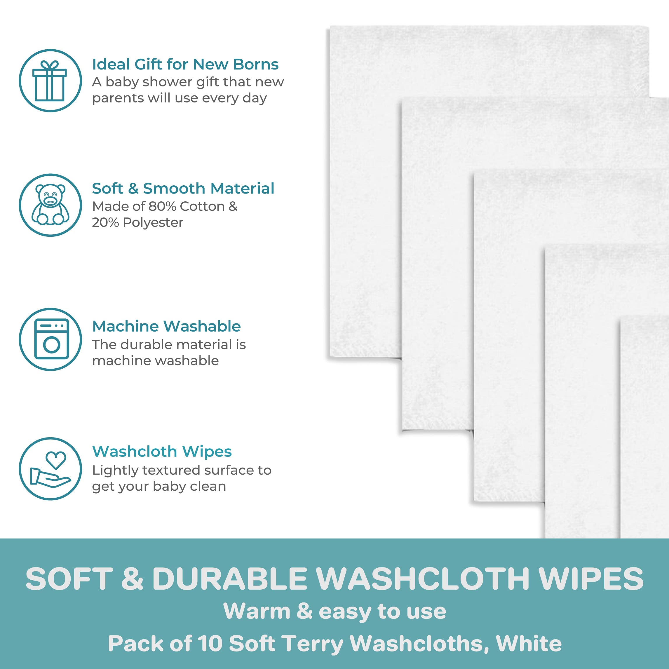 Spasilk washcloth wipes set 9x9 inches – compact, versatile cleaning